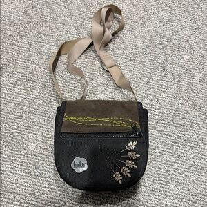 Haiku Black and Brown Crossbody Bag
